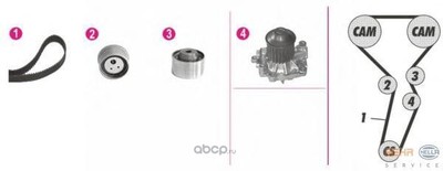 ������� ����� + �������� ��������� ����� (Hella) 8MP376809801 (����, ��� 1)