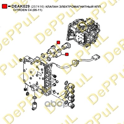 Клапан электромагнитный коробки передач (DePPuL) DEAK029 (вид 2) Клапан электромагнитный коробки передач (DePPuL) DEAK029 (фото, вид 2)
