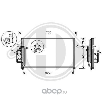 Конденсатор, кондиционер (DIEDERICHS) 8684100 (вид 1) Конденсатор, кондиционер (DIEDERICHS) 8684100 (фото, вид 1)