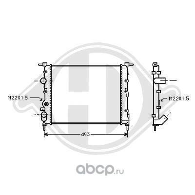 Радиатор охлаждение двигателя (DIEDERICHS) 8129193 (вид 1) Радиатор охлаждение двигателя (DIEDERICHS) 8129193 (фото, вид 1)
