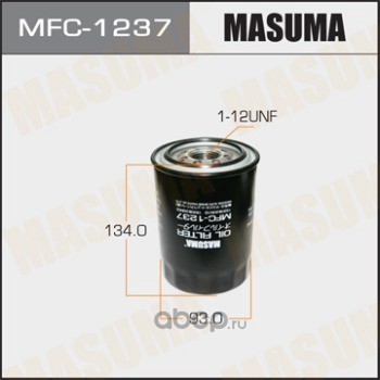 Фильтр масляный (Masuma) MFC1237 (фото, вид 1)