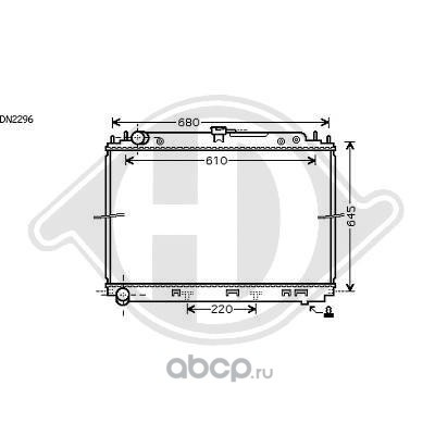 Радиатор, охлаждение двигателя (DIEDERICHS) 8608301 (вид 1) Радиатор, охлаждение двигателя (DIEDERICHS) 8608301 (фото, вид 1)