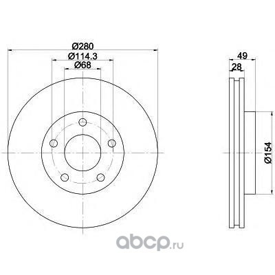 Комплект тормозов, дисковый тормозной механизм (Mintex) MDK0198 (фото, вид 1)