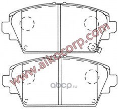 Комплект тормозных колодок (AIKO) PF8106 (вид 1) Комплект тормозных колодок (AIKO) PF8106 (фото, вид 1)
