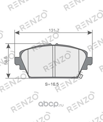 Комплект тормозных колодок, дисковый тормоз (RENZO) RNZ103 (вид 1) Комплект тормозных колодок, дисковый тормоз (RENZO) RNZ103 (фото, вид 1)