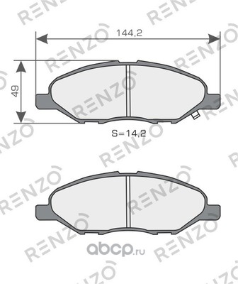 Комплект тормозных колодок (RENZO) RNZ226 (вид 1) Комплект тормозных колодок (RENZO) RNZ226 (фото, вид 1)