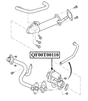 Клапан EGR (QUATTRO FRENI) QF00T00110 (вид 1) Клапан EGR (QUATTRO FRENI) QF00T00110 (фото, вид 1)