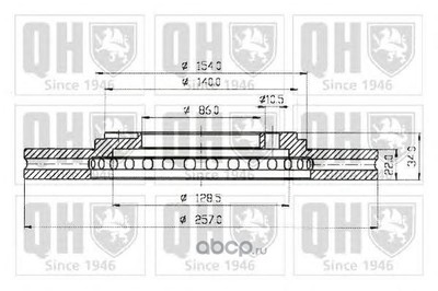 Тормозной диск (QUINTON HAZELL) BDC3955 (вид 1) Тормозной диск (QUINTON HAZELL) BDC3955 (фото, вид 1)