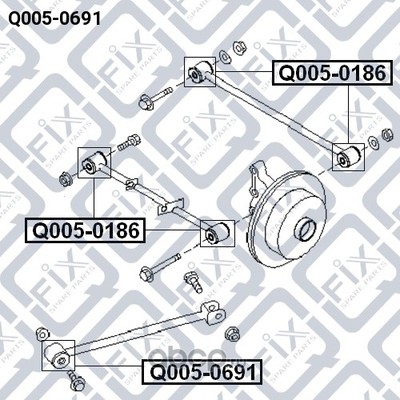 Сайлентблок задней продольной тяги (Q-FIX) Q0050691 (вид 2) Сайлентблок задней продольной тяги (Q-FIX) Q0050691 (фото, вид 2)