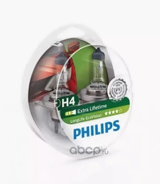  , "H4" 12 60/55 (Philips) 12342LLECOS2 (,  1)