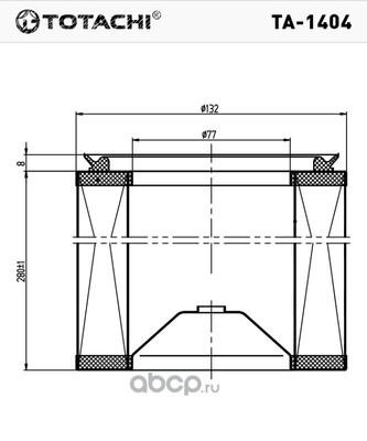Воздушный фильтр (TOTACHI) TA1404 Воздушный фильтр (TOTACHI) TA1404