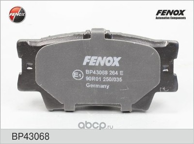 КОЛОДКИ ТОРМОЗНЫЕ ДИСКОВЫЕ FENOX (FENOX) BP43068 КОЛОДКИ ТОРМОЗНЫЕ ДИСКОВЫЕ FENOX (FENOX) BP43068