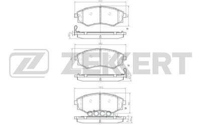  .. Hyundai Elantra 90- Lantra I II Sonata I II III FR (Zekkert) BS1767