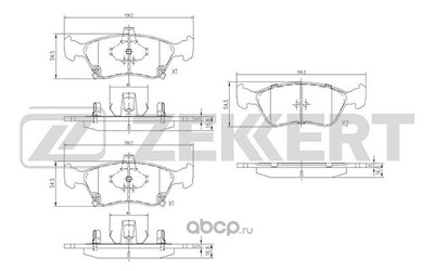 Колодки торм. диск. перед Toyota Avensys (T220) 97- (Zekkert) BS2692 Колодки торм. диск. перед Toyota Avensys (T220) 97- (Zekkert) BS2692