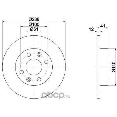 Тормозной диск (Mintex) MDC297 Тормозной диск (Mintex) MDC297