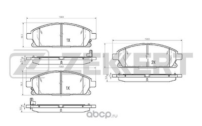  . .  Nissan Pathfinder (R50) 97- X-Trail (T30) 01- (Zekkert) BS2316