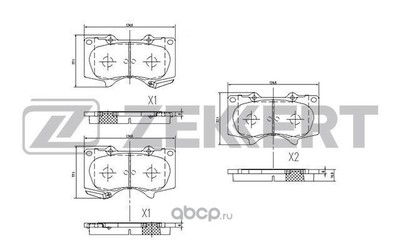 Колодки торм. диск. перед Mitsubishi Pajero IV 06- Toyota Land Cruiser Prado 120 02- (Zekkert) BS2241 Колодки торм. диск. перед Mitsubishi Pajero IV 06- Toyota Land Cruiser Prado 120 02- (Zekkert) BS2241