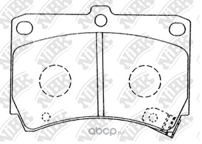 Колодки тормозные дисковые (NiBK) PN5232 Колодки тормозные дисковые (NiBK) PN5232