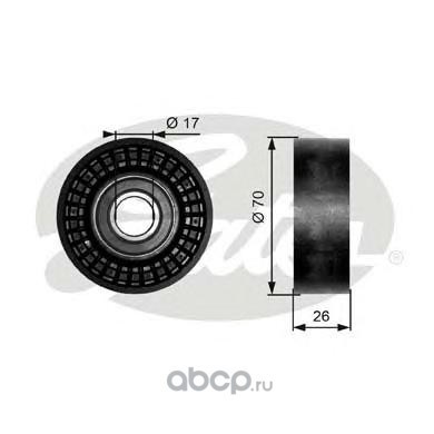 Паразитный / ведущий ролик, поликлиновой ремень (Gates) T36249 Паразитный / ведущий ролик, поликлиновой ремень (Gates) T36249