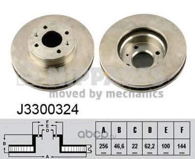 Тормозной диск (Nipparts) J3300324 Тормозной диск (Nipparts) J3300324