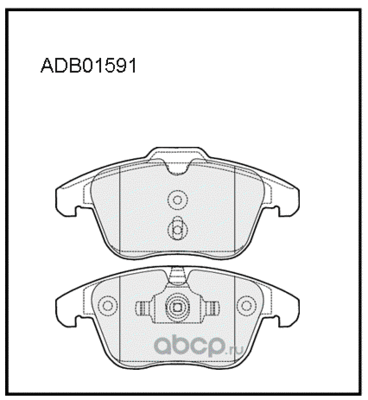 Колодки тормозные дисковые передние, комплект (ALLIED NIPPON) ADB01591 Колодки тормозные дисковые передние, комплект (ALLIED NIPPON) ADB01591