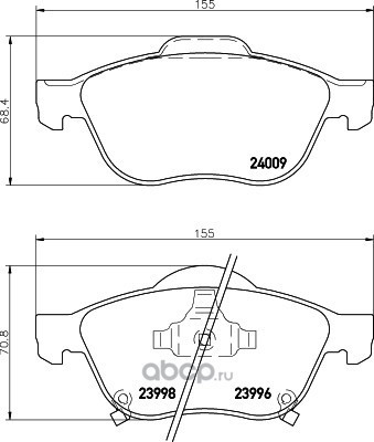 Комплект тормозных колодок, дисковый тормоз (Hella) 8DB355011041 Комплект тормозных колодок, дисковый тормоз (Hella) 8DB355011041