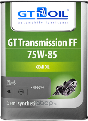 GT Transmission FF, SAE 75W-85, API GL-4, 4 (GT OIL) 8809059407806