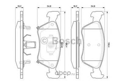 Колодки тормозные дисковые, комплект (Bosch) 0986424560 Колодки тормозные дисковые, комплект (Bosch) 0986424560