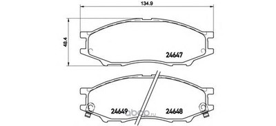 Комплект тормозных колодок (Brembo) P56083 Комплект тормозных колодок (Brembo) P56083