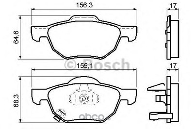 Колодки тормозные дисковые, комплект (Bosch) 0986494135 Колодки тормозные дисковые, комплект (Bosch) 0986494135