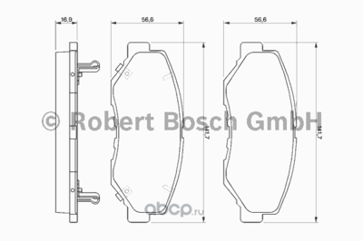 Комплект тормозных колодок, дисковый тормоз (Bosch) 0986424809 Комплект тормозных колодок, дисковый тормоз (Bosch) 0986424809