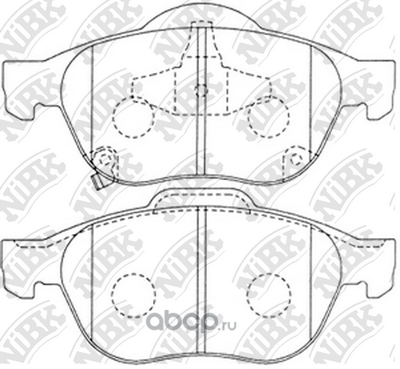 Колодки тормозные дисковые (NiBK) PN1236 Колодки тормозные дисковые (NiBK) PN1236