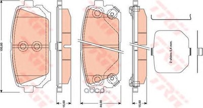 Колодки задние (TRW/Lucas) GDB3462 Колодки задние (TRW/Lucas) GDB3462