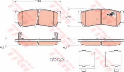 Колодки тормозные задние (TRW/Lucas) GDB3419 Колодки тормозные задние (TRW/Lucas) GDB3419