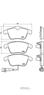 Колодки тормозные дисковые передние, комплект (Brembo) P85112 Колодки тормозные дисковые передние, комплект (Brembo) P85112