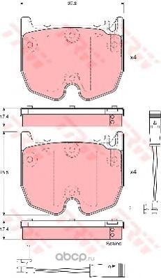 Комплект тормозных колодок, дисковый тормоз (TRW/Lucas) GDB1599 Комплект тормозных колодок, дисковый тормоз (TRW/Lucas) GDB1599