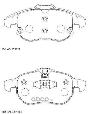 колодки тормозные дисковые (ASIMCO) KD7569 колодки тормозные дисковые (ASIMCO) KD7569