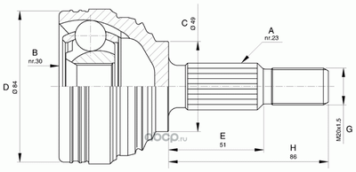     (OPEN PARTS) CVJ561310