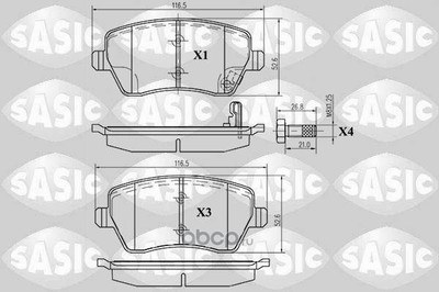 Комплект тормозных колодок дисковый тормоз (Sasic) 6214011 Комплект тормозных колодок дисковый тормоз (Sasic) 6214011