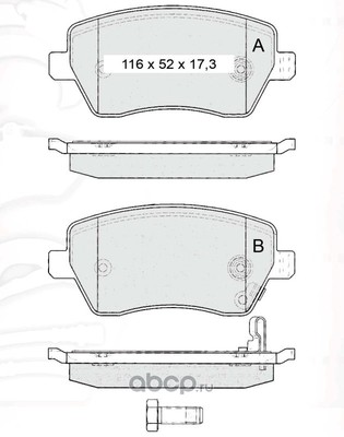 Комплект тормозных колодок дисковый тормоз (DAfmi) D204 Комплект тормозных колодок дисковый тормоз (DAfmi) D204