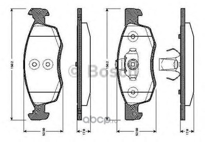 Комплект тормозных колодок дисковый тормоз (Bosch) 0986TB3038 Комплект тормозных колодок дисковый тормоз (Bosch) 0986TB3038