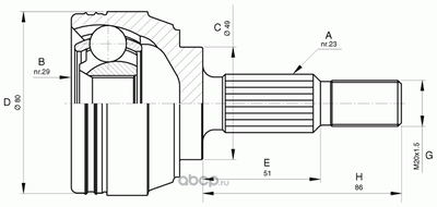 ��������� �������� ��������� ��� (OPEN PARTS) CVJ563310