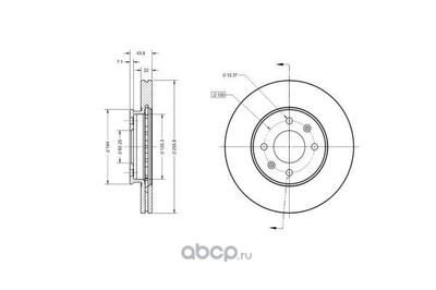 Тормозной диск (Delco remy) RAD1527C Тормозной диск (Delco remy) RAD1527C