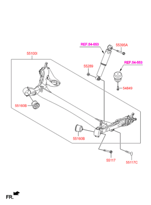 Втулка рычага (Hyundai-KIA) 551601R000 Втулка рычага (Hyundai-KIA) 551601R000