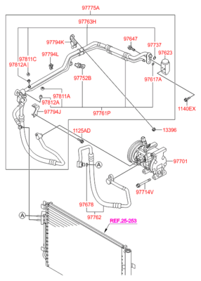 Компрессор кондиционера полугерметичный (Hyundai-KIA) 977014L000 Компрессор кондиционера полугерметичный (Hyundai-KIA) 977014L000