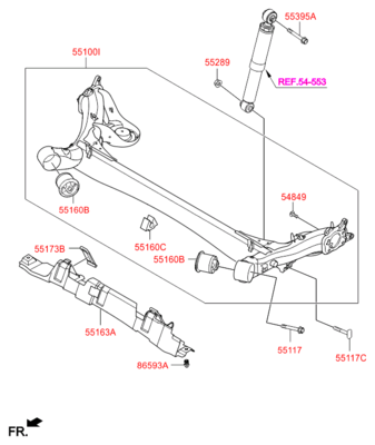 Гайка металлическая (Hyundai-KIA) 552592M000 Гайка металлическая (Hyundai-KIA) 552592M000