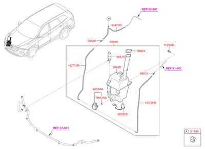 Датчик уровня жидкости бачка стеклоомывателя (Hyundai-KIA) 985202M500 Датчик уровня жидкости бачка стеклоомывателя (Hyundai-KIA) 985202M500