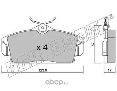 Комплект тормозных колодок, дисковый тормоз (fri.tech.) 3140 Комплект тормозных колодок, дисковый тормоз (fri.tech.) 3140