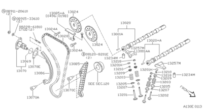Болт с шестигранной головкой (NISSAN) 1309453J01 Болт с шестигранной головкой (NISSAN) 1309453J01