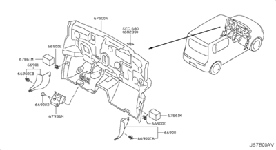 ������ �����������, ������ (NISSAN) 76959ED000